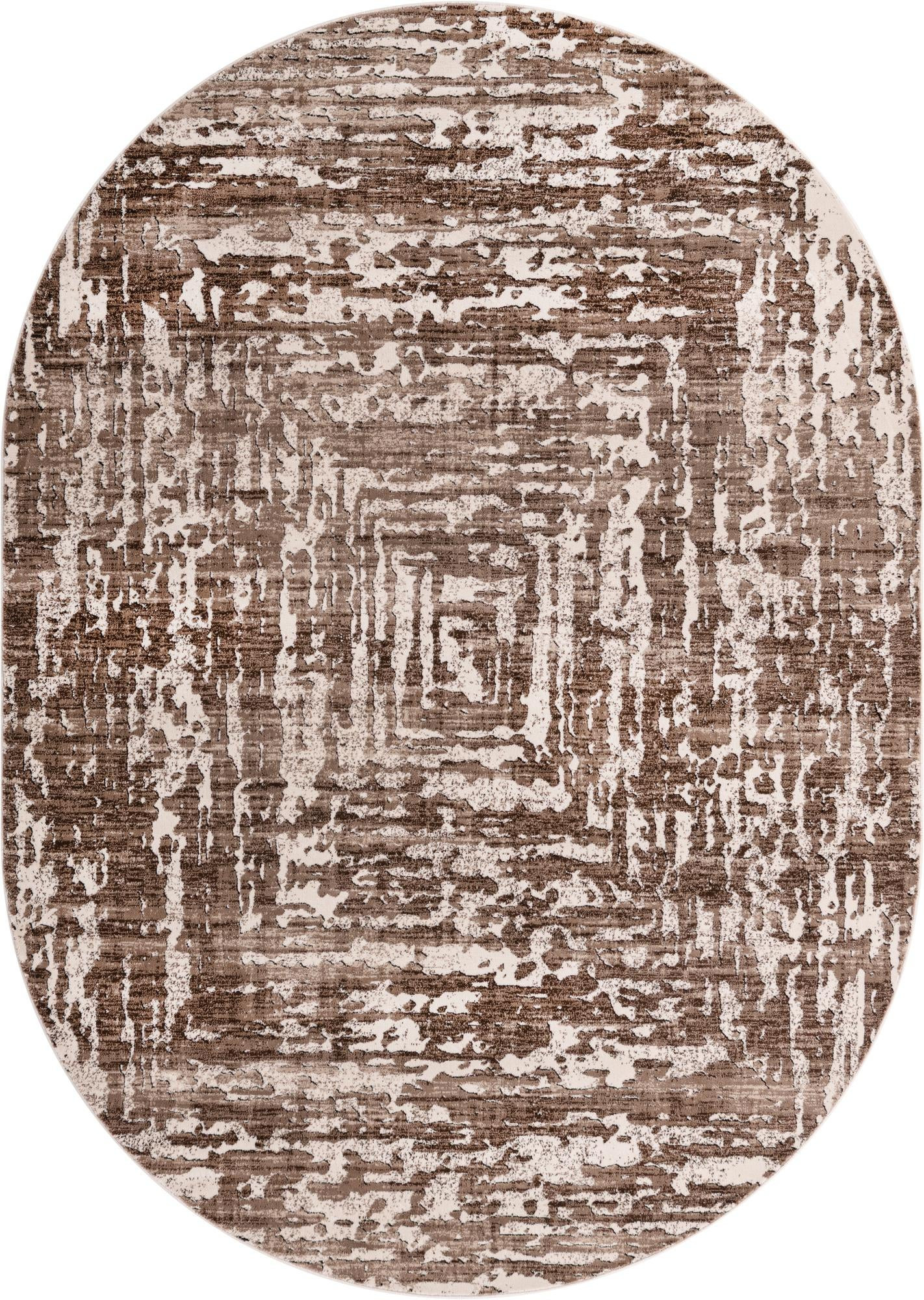 7' x 10' Wrenfield · Abstract rug, chocolate and beige