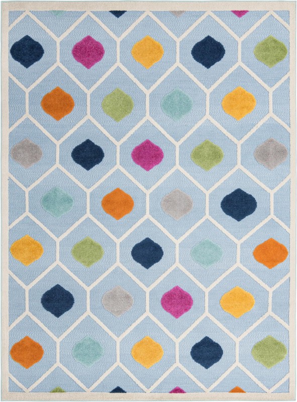 7' x 10' Raleigh · Geometric Outdoor Rug, blue