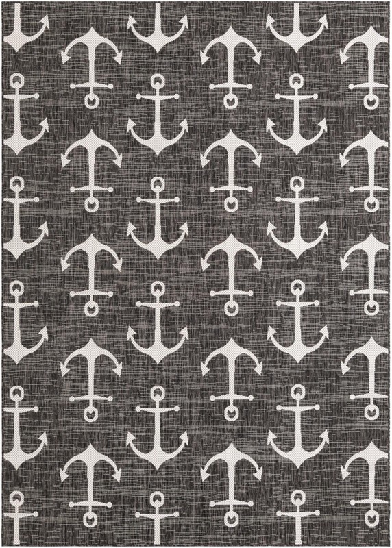 7' x 10' Millbrook · Pictoral Outdoor Rug, charcoal