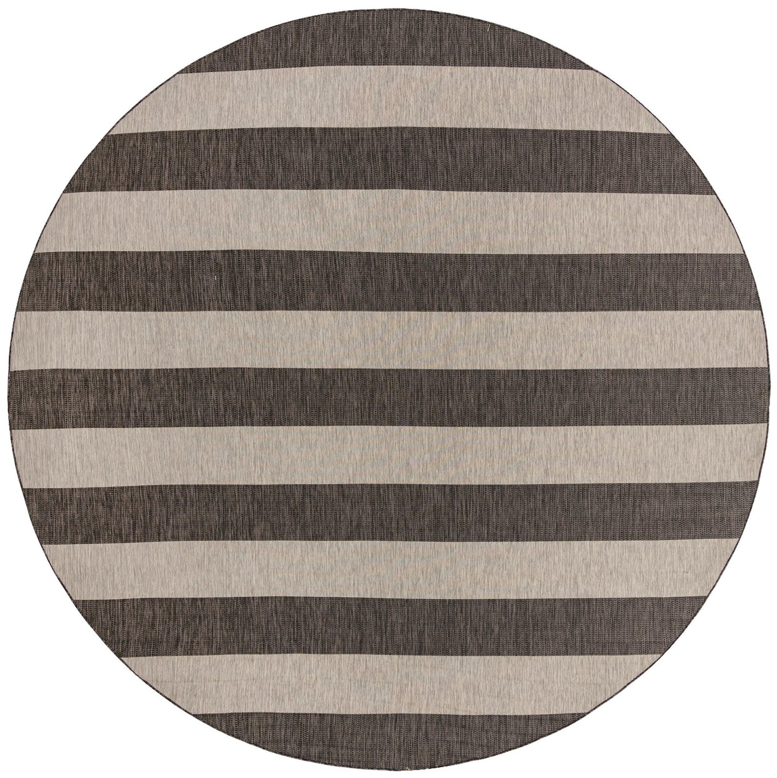 13' x 13' Dahlia · Striped Outdoor Rug, charcoal