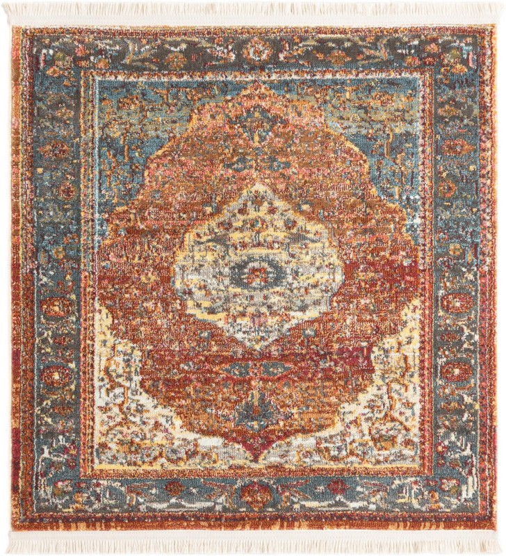 3' 3 x 3' 3 Simmons · Border rug