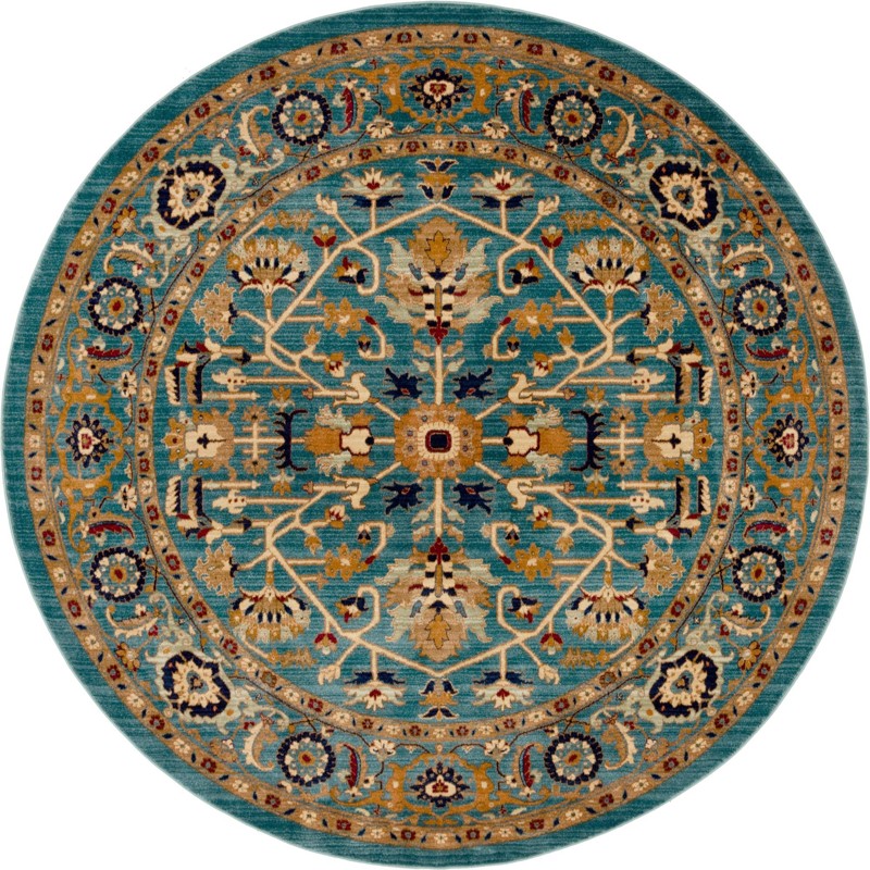 8' x 8' Chalfont · Medallion rug, blue