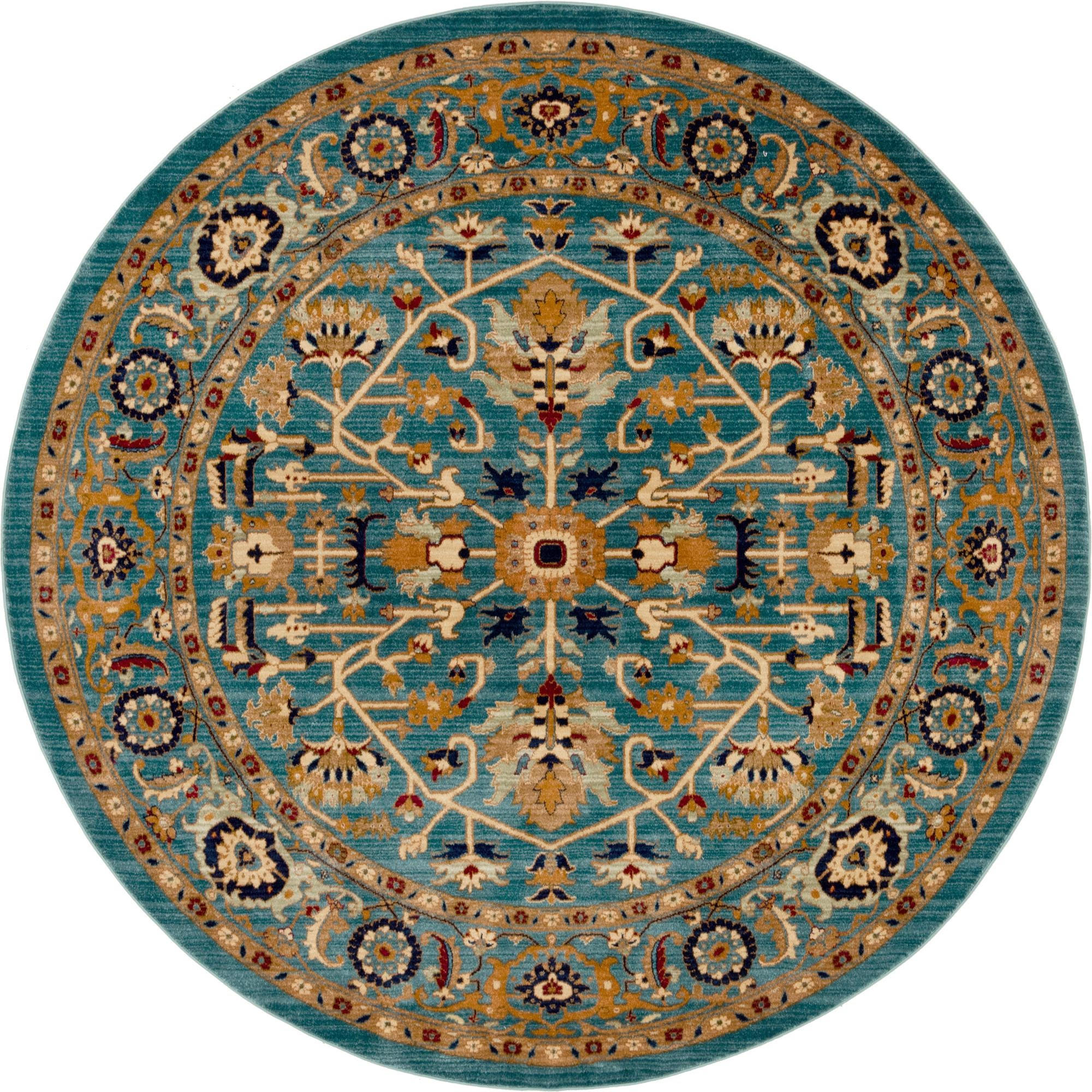 8' x 8' Chalfont · Medallion rug, blue
