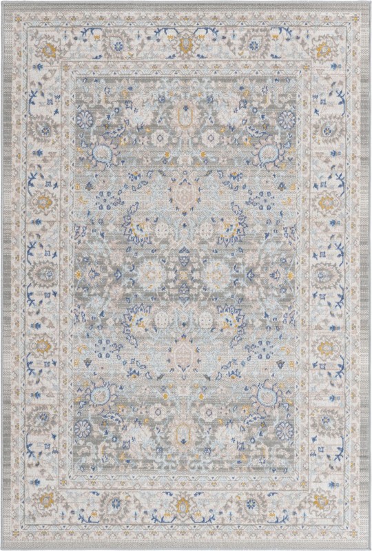 McKay · Faded medallion rug, gray and gold