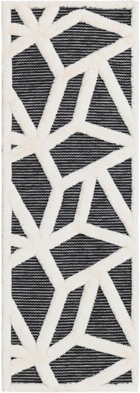 Sutter · Geometric line rug, gray and ivory