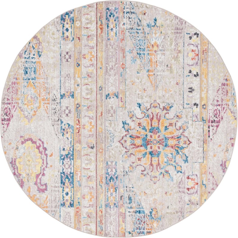 8' x 8' Amos · Abstract rug, cream