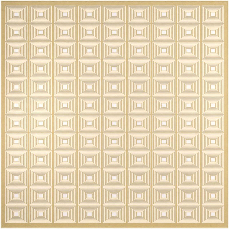 10' x 10' Atwood · Geometric rug, yellow