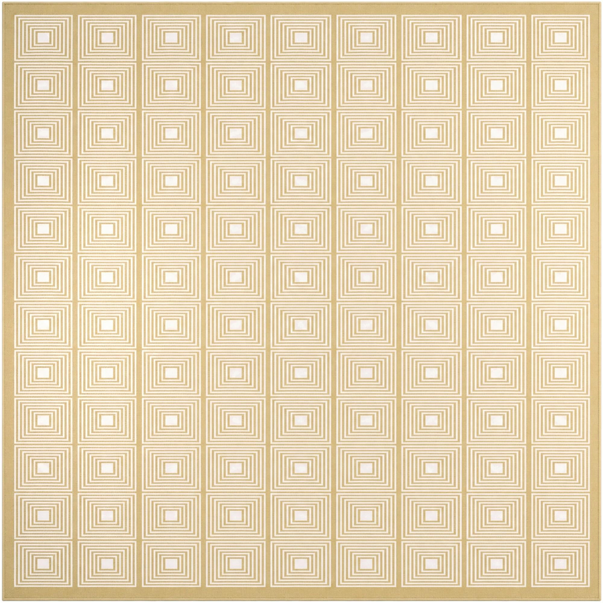 10' x 10' Atwood · Geometric rug, yellow