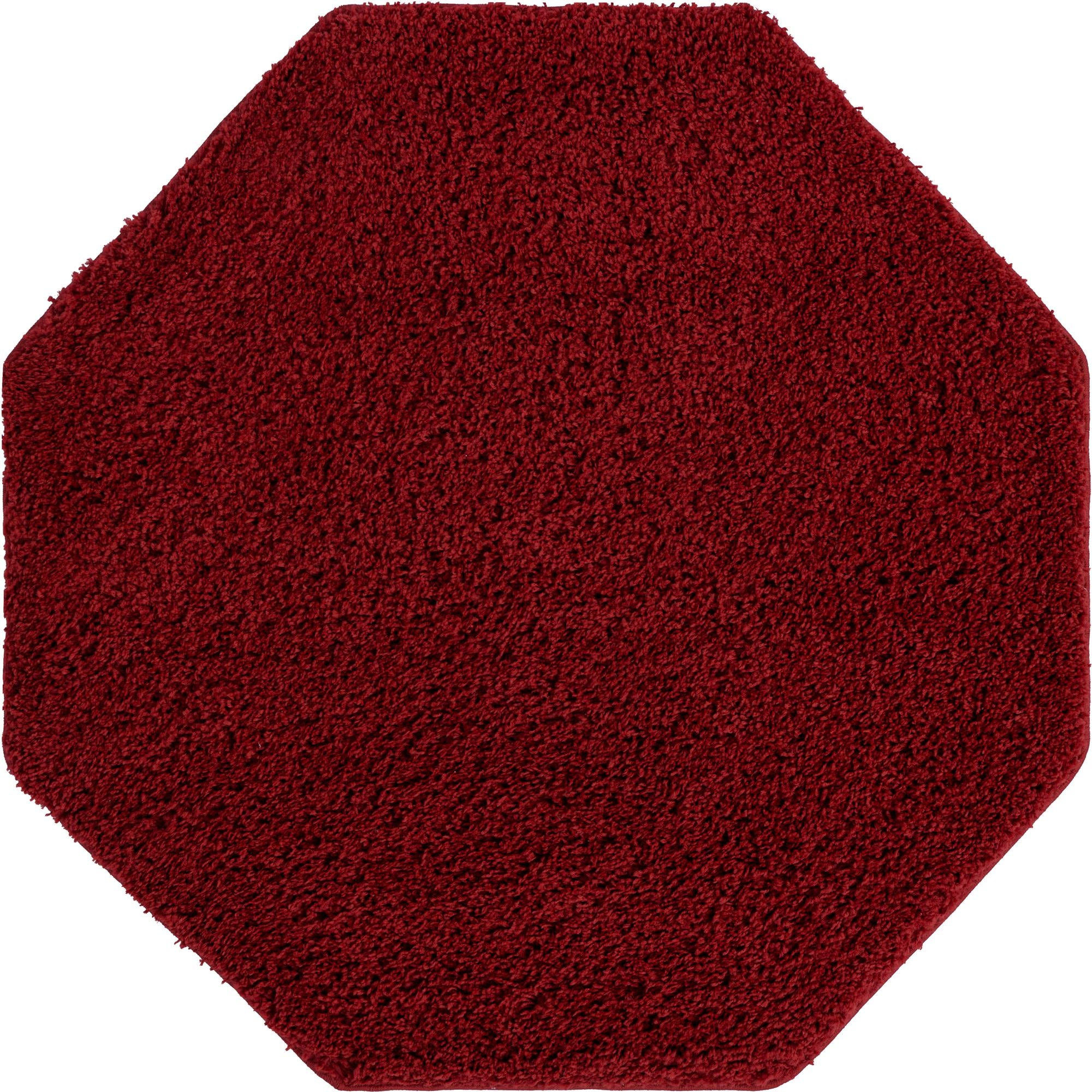 4' x 4' Hartwell · Solid Shag Rug, cherryred