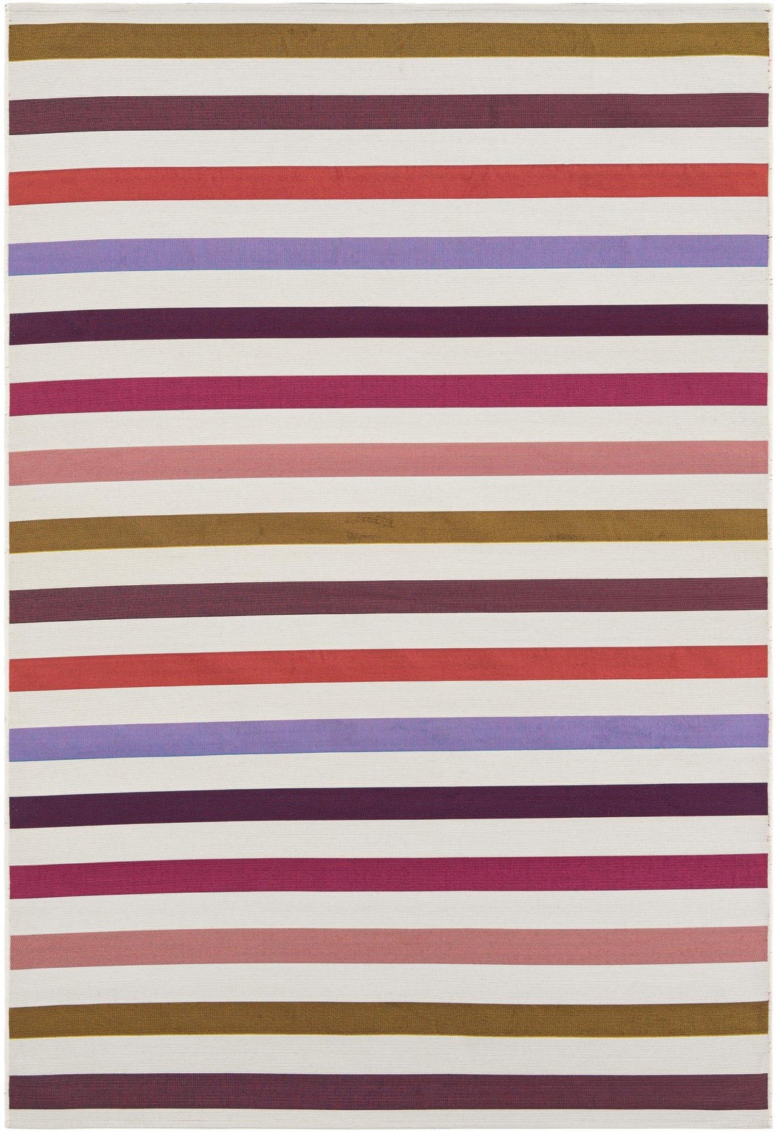 6' x 9' Lomax · Striped Outdoor Rug, multicolor and white