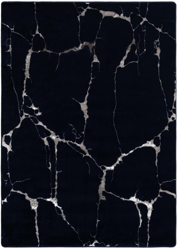 Ravenhill · Abstract rug, navy blue and silver