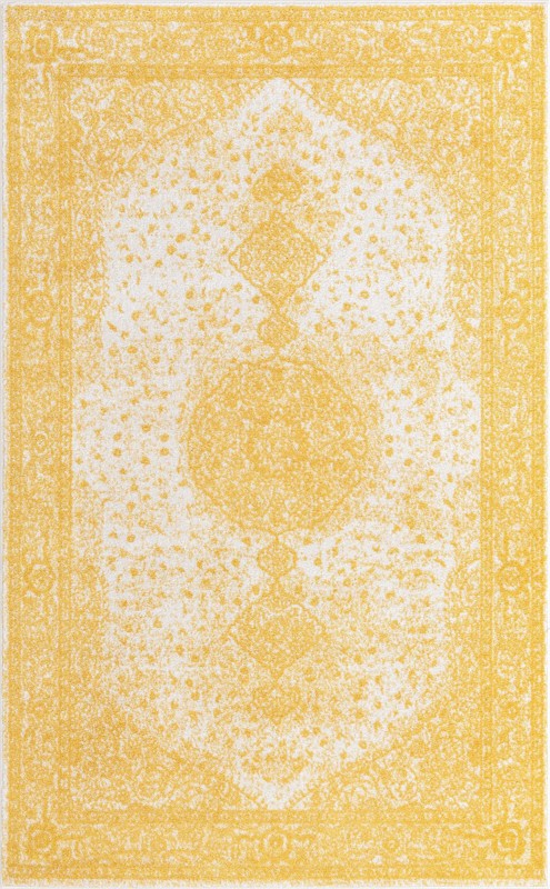 Eudora · Border rug, yellow