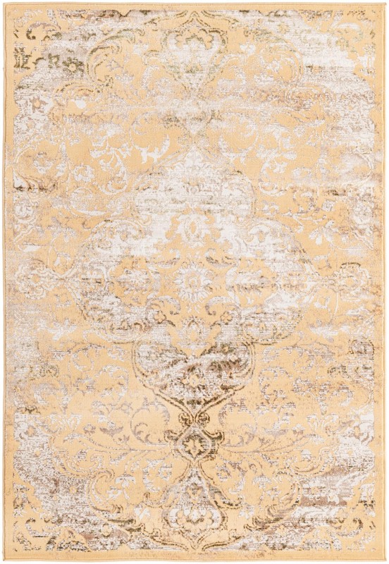 4' x 6' Hilton · Medallion rug, yellow