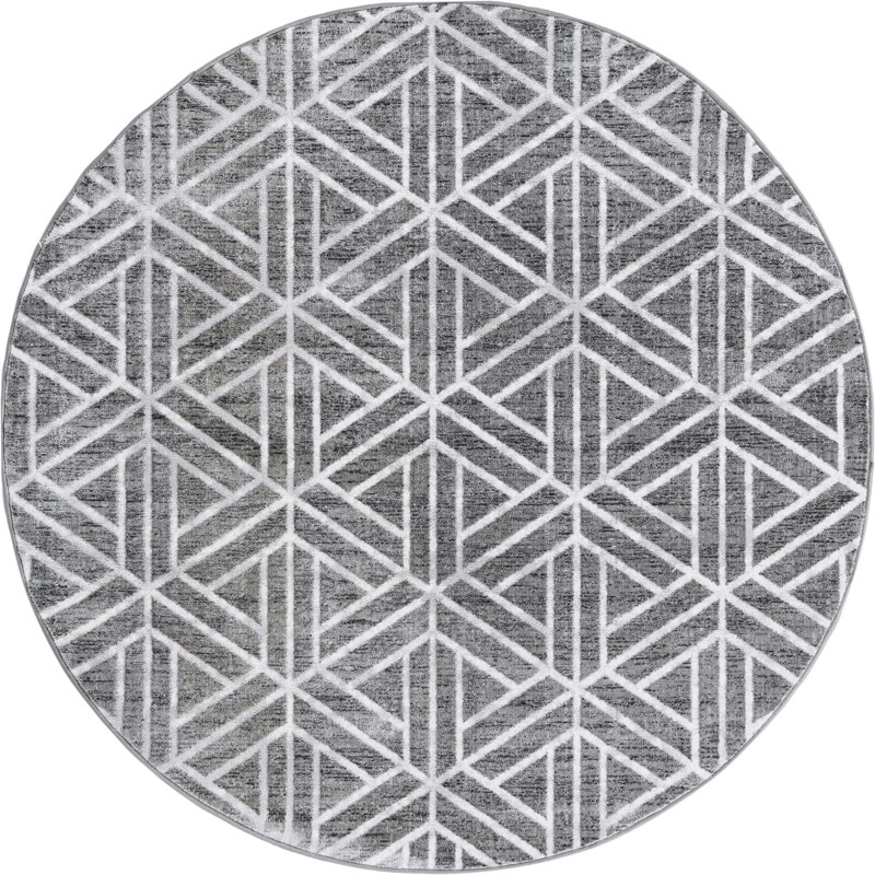 7' x 7' Norwood · Geometric rug, grey