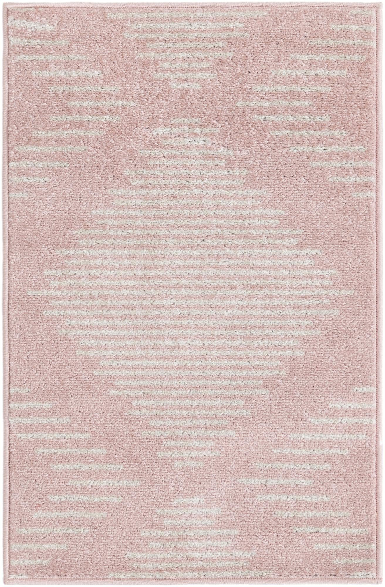 2' x 3' Knox · Diamond rug, pink