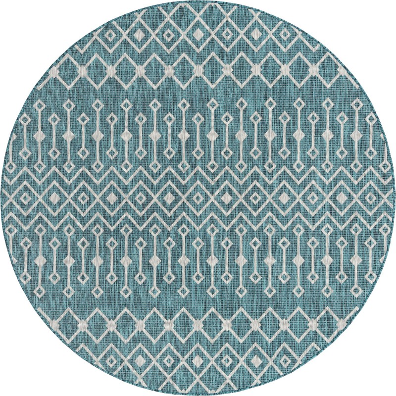 7' 10 x 7' 10 Kearney · Diamond Outdoor Rug, teal