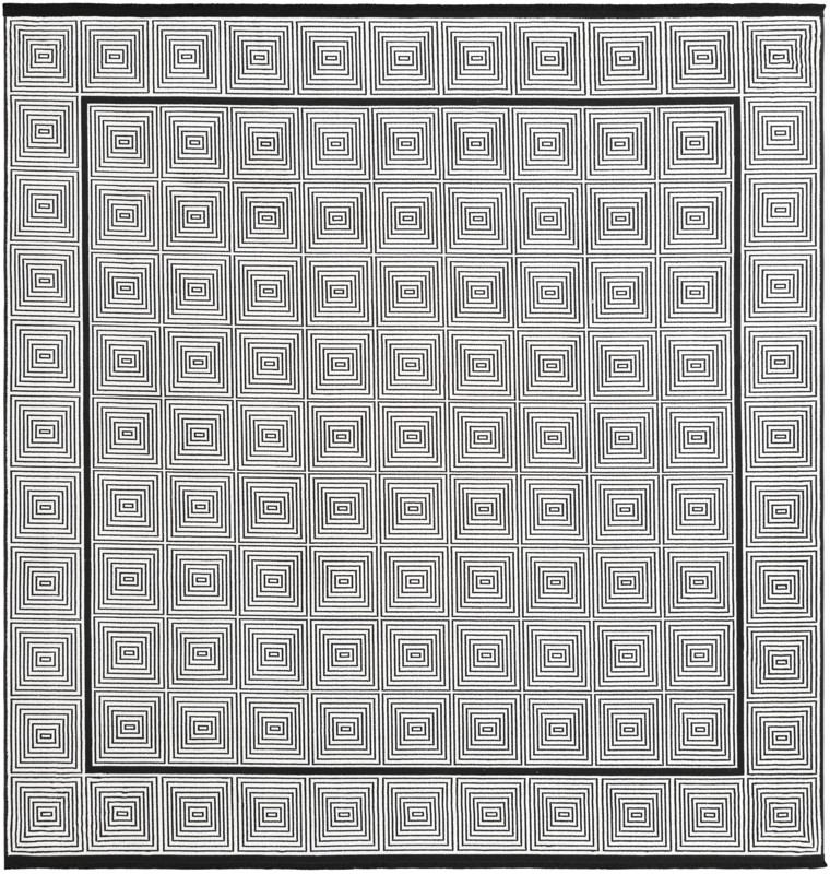 Goddard · Geometric rug, black and white