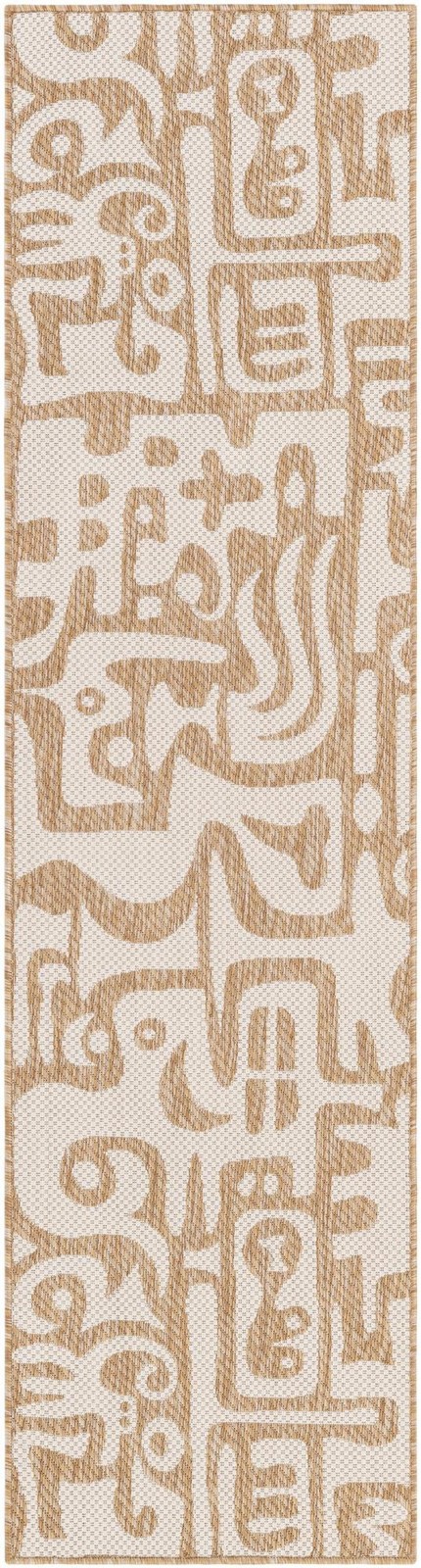 2' x 8' Hungerford · Abstract Outdoor Rug, taupe