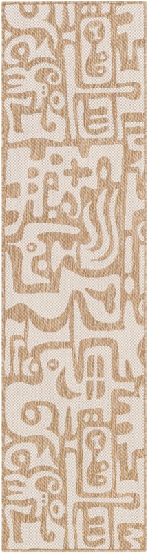 2' x 8' Hungerford · Abstract Outdoor Rug, taupe