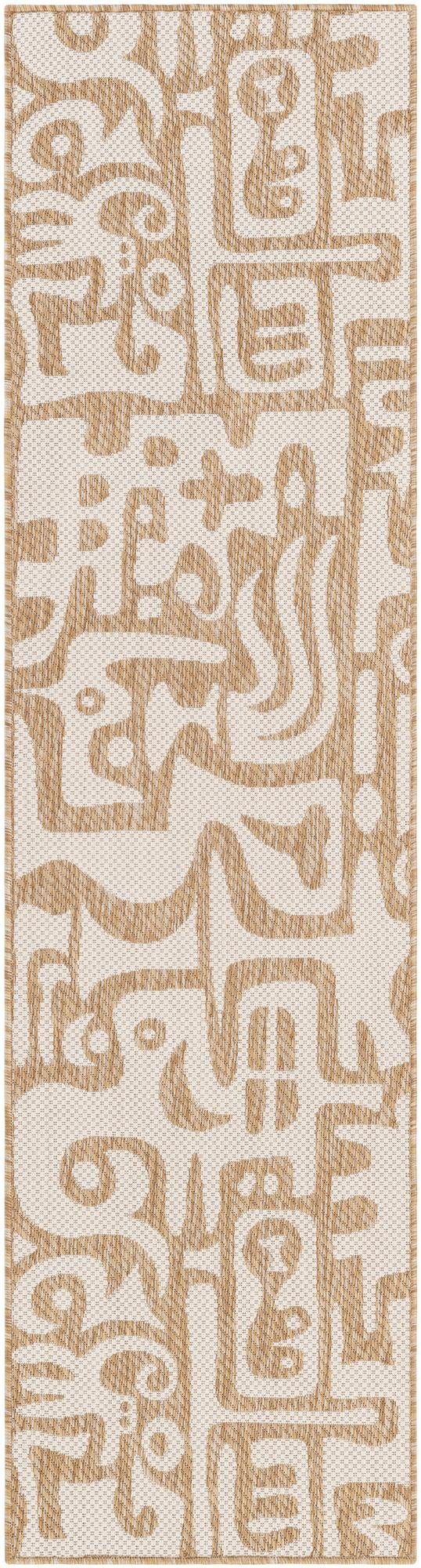 2' x 8' Hungerford · Abstract Outdoor Rug, taupe