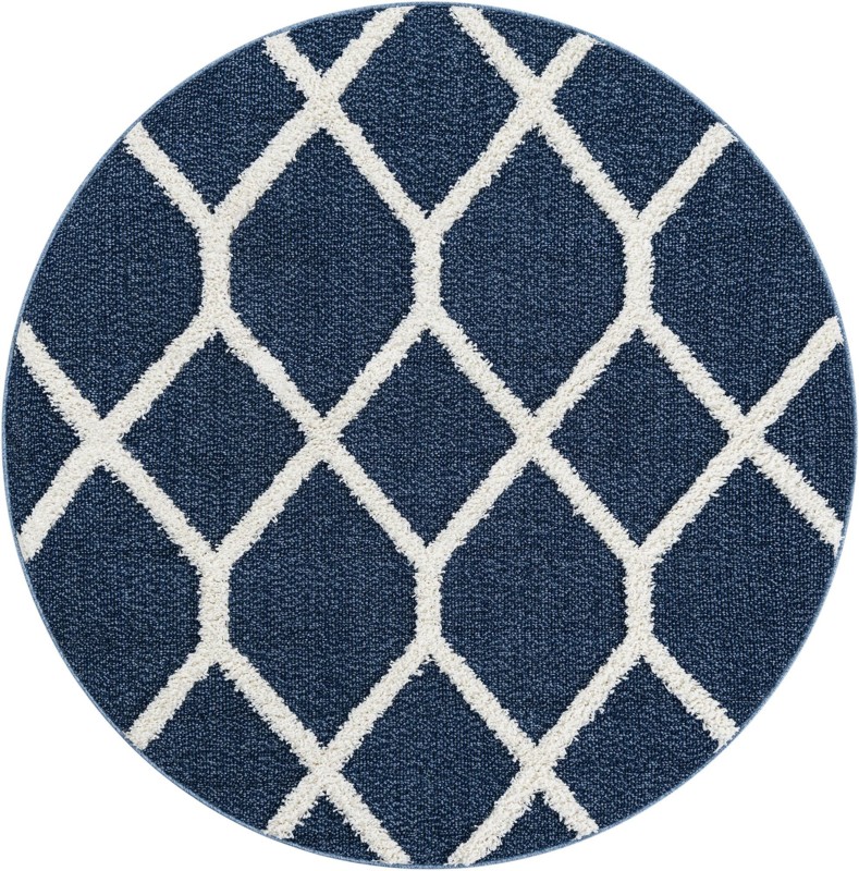 5' 3 x 5' 3 Kirkwood · Diamond rug, blue
