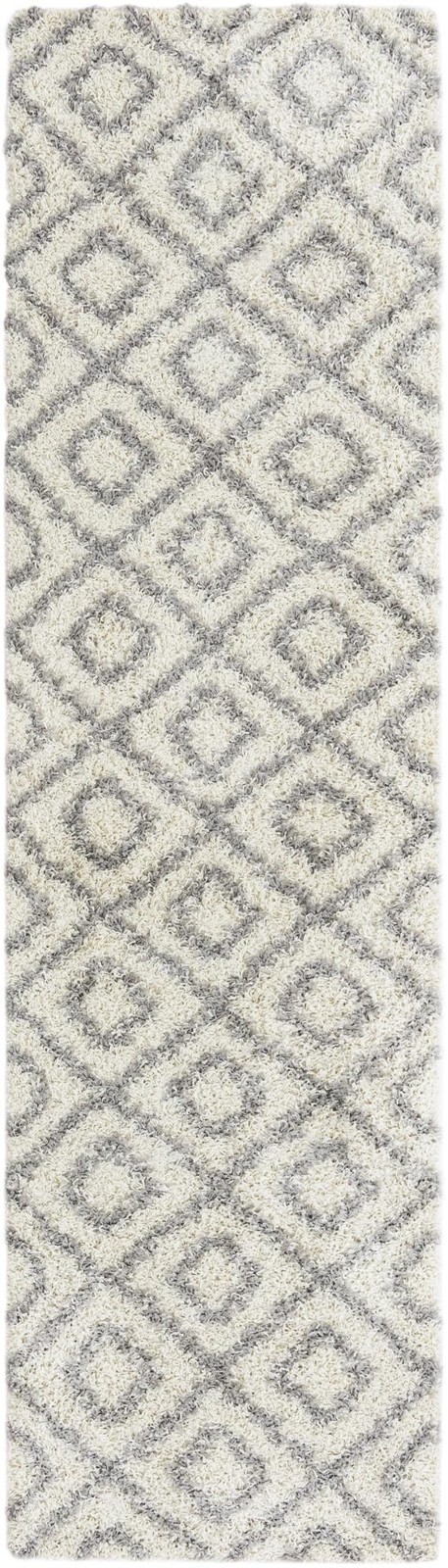 2' 7 x 10' Brock · Diamond Shag Rug, ivory
