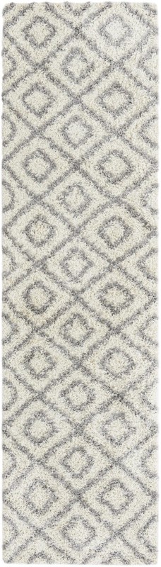 2' 7 x 10' Brock · Diamond Shag Rug, ivory