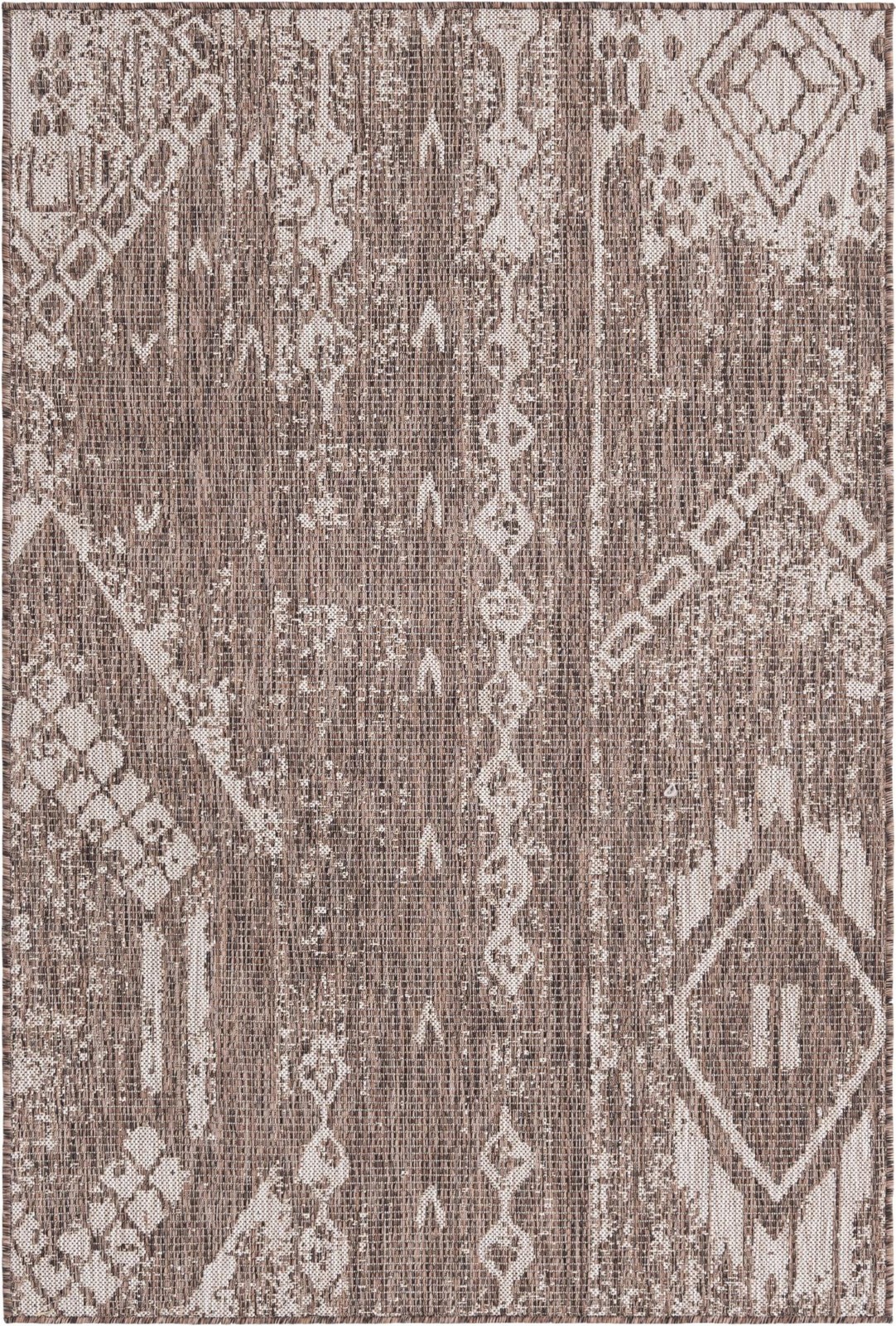4' x 6' Wildman · Diamond Outdoor Rug, brown