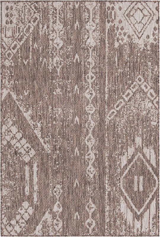 4' x 6' Wildman · Diamond Outdoor Rug, brown