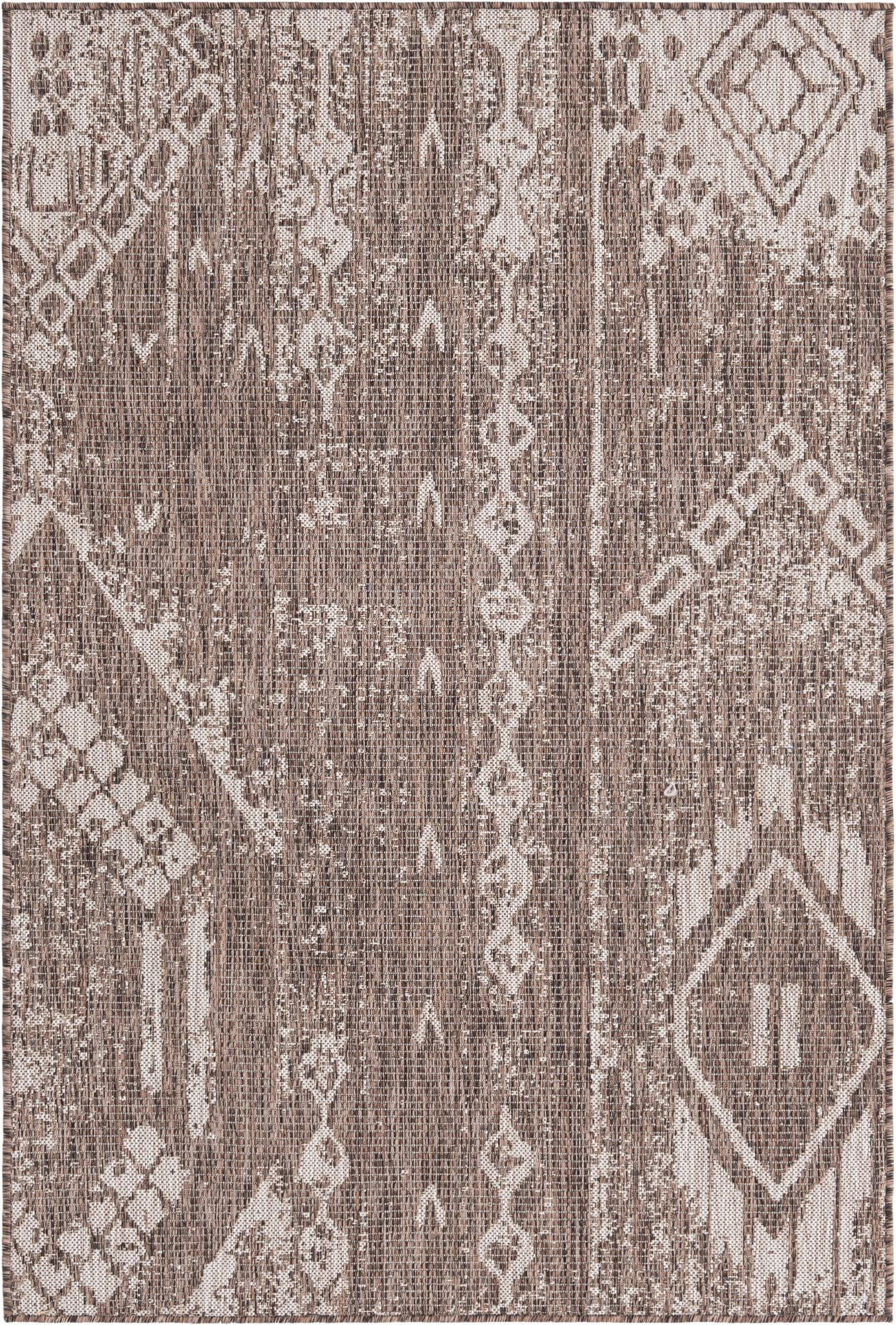 4' x 6' Wildman · Diamond Outdoor Rug, brown