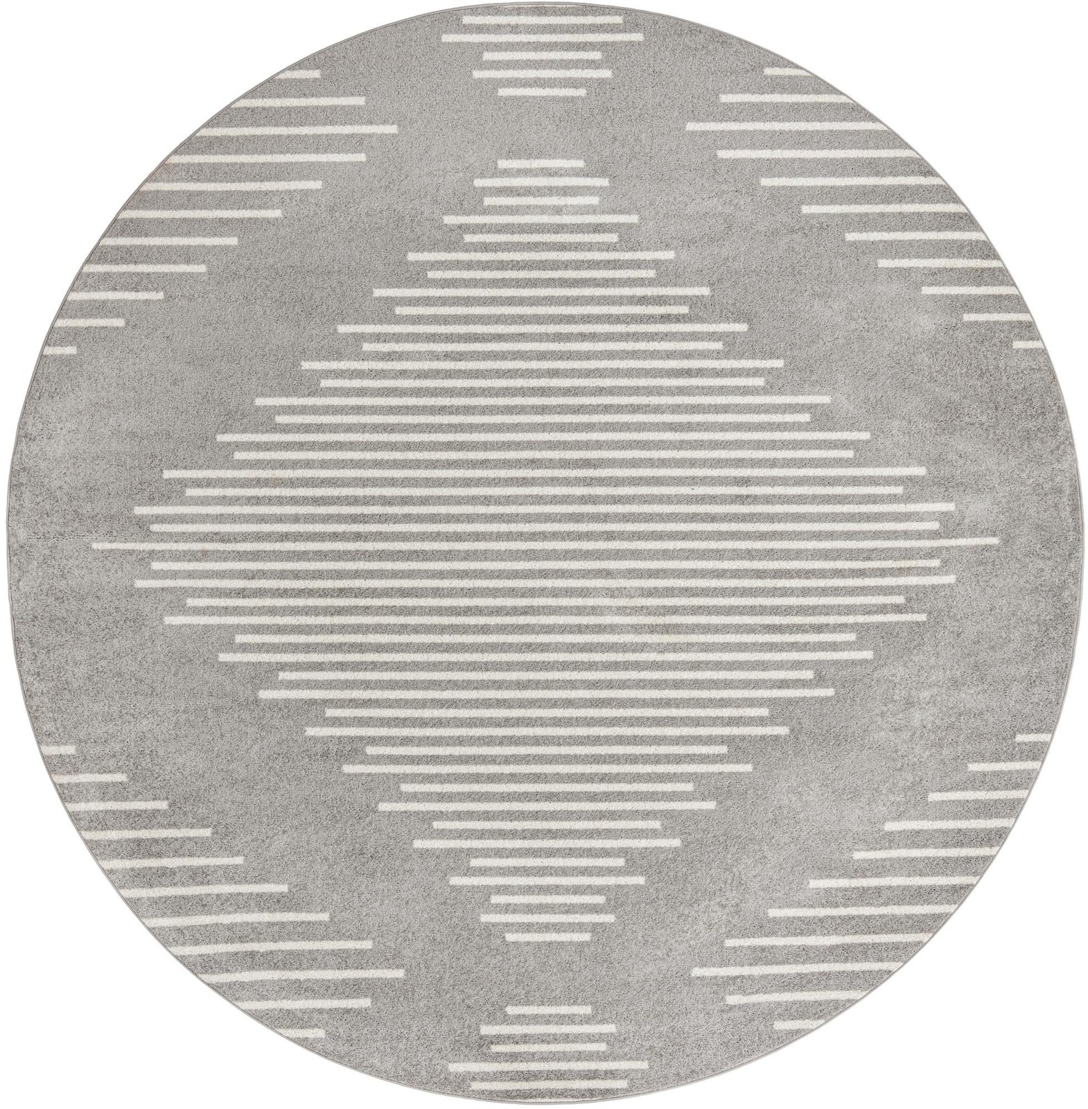 10' x 10' Knox · Geometric diamond rug, gray and ivory