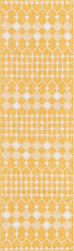 2' 7 x 10' Ramsden · Diamond Outdoor Rug, yellow