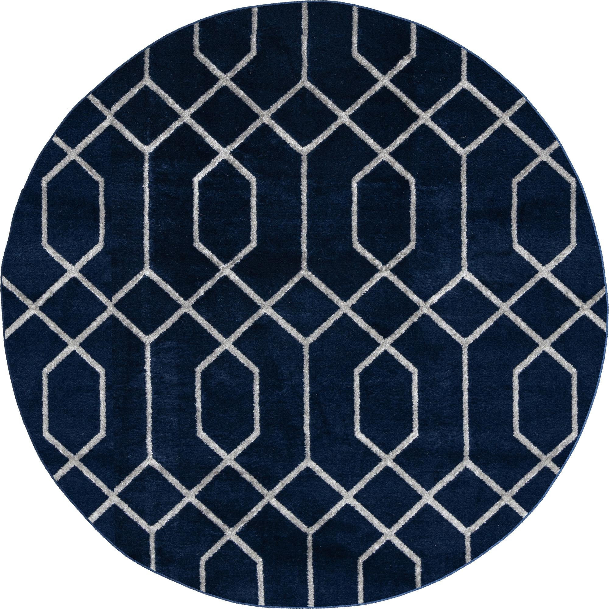 3' x 3' Cowley · Geometric rug