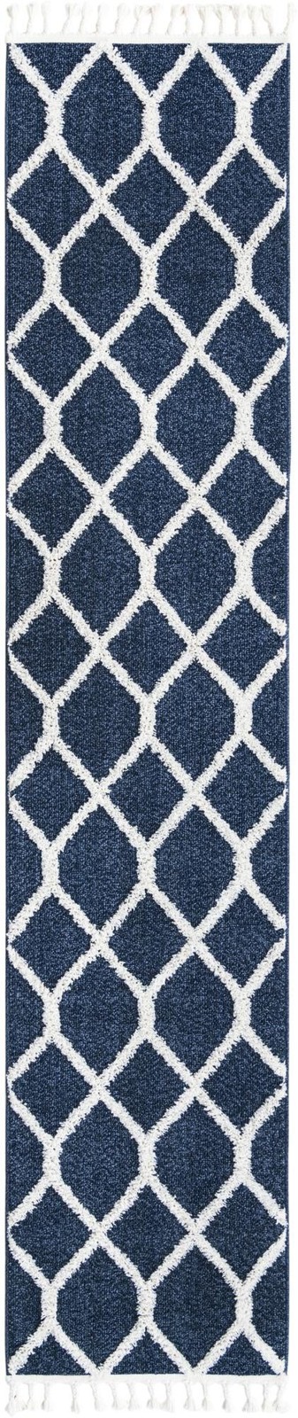 2' 7 x 12' Kirkwood · Diamond rug, blue