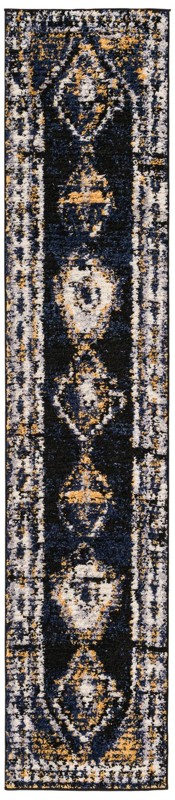 Corbin · Border rug, blue