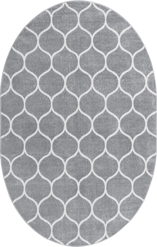 3' x 5' 3 Ingram · Lattice rug, gray and ivory