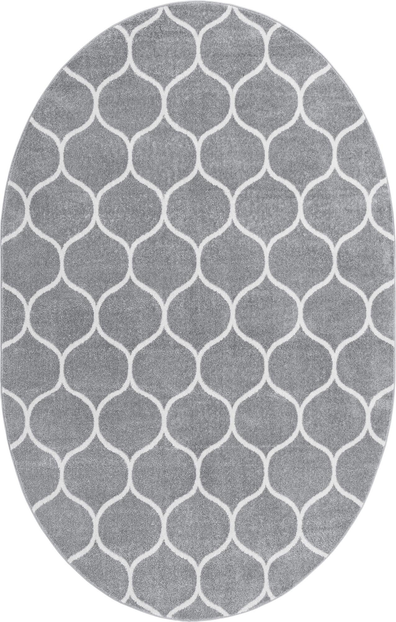3' x 5' 3 Ingram · Lattice rug, gray and ivory