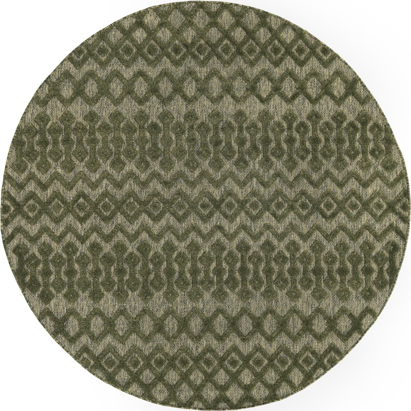 Creed · Geometric Outdoor Rug, green