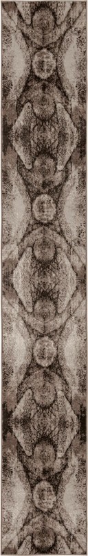 2' x 13' Blakemore · Abstract medallion rug, brown and beige