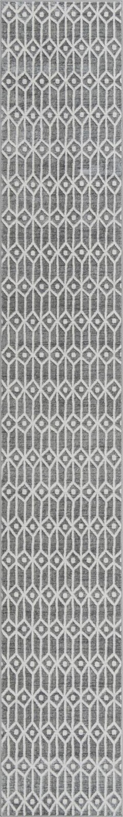 3' x 19' 8 Vincent · Diamond rug, grey