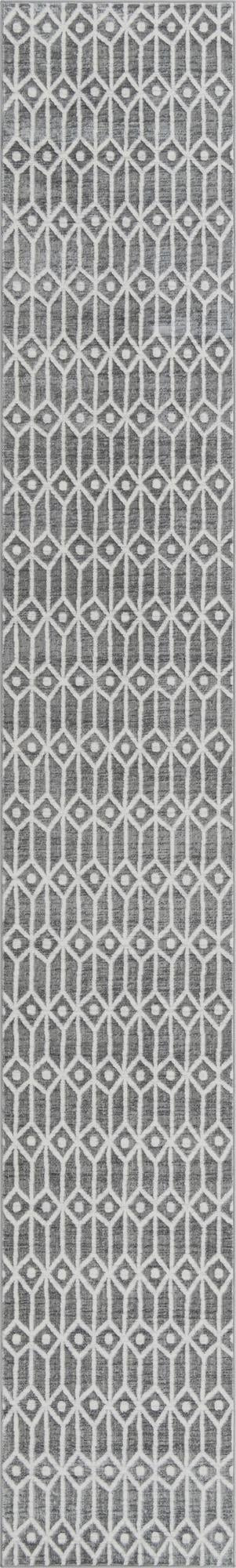 3' x 19' 8 Vincent · Diamond rug, grey