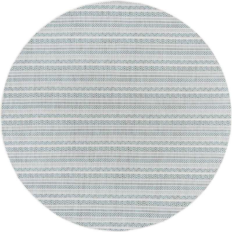 Merlin · Chevron Outdoor Rug, teal