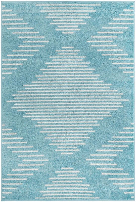 4' x 6' Knox · Diamond rug, light blue