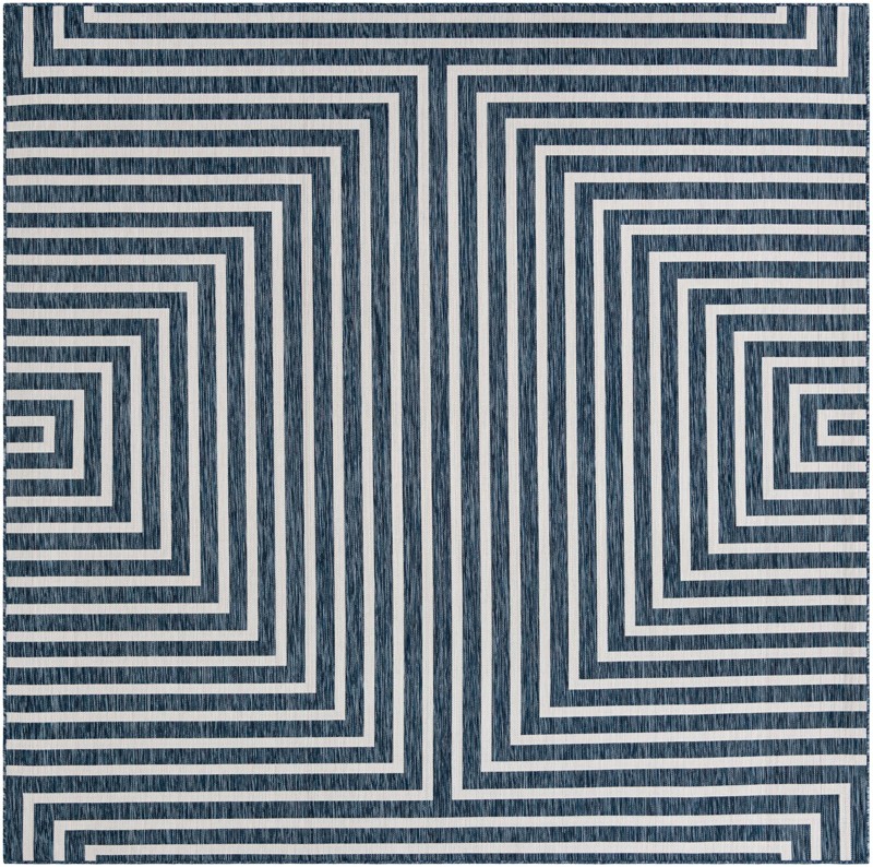 10' x 10' Gorse · Geometric Outdoor Rug, blue