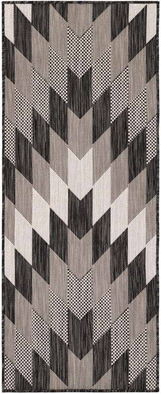 Morrell · Chevron Outdoor Rug, black and white