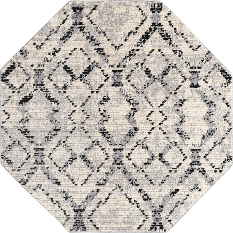 7' x 7' Tilden · Diamond rug, ivory