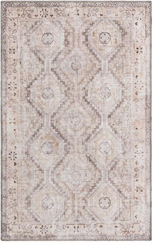 Camber · Diamond lattice rug, beige and brown