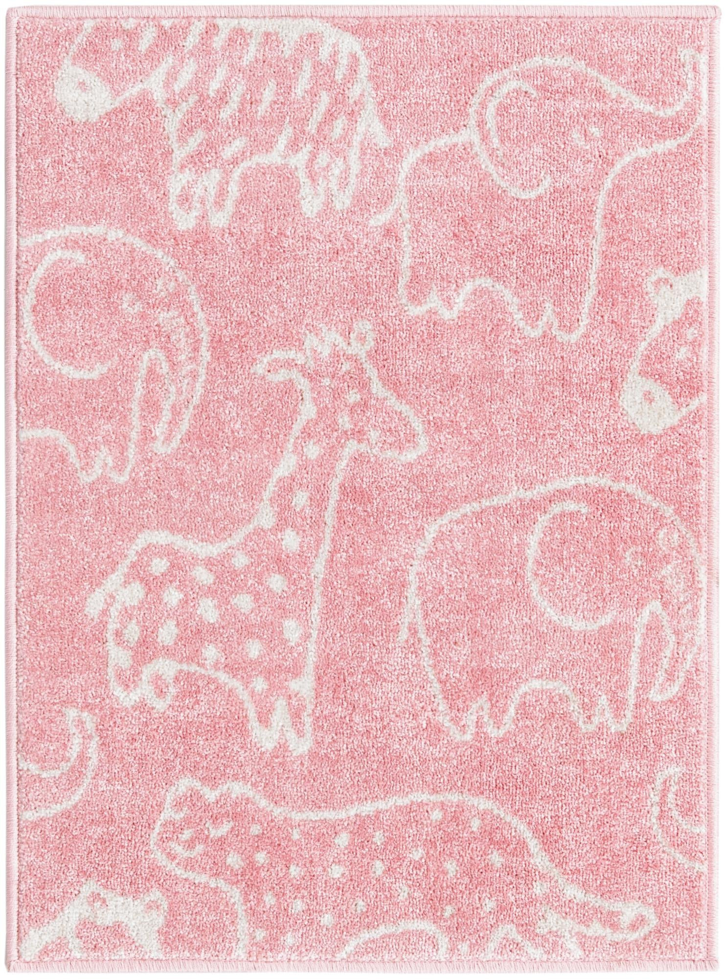 2' 2 x 3' Ernest · Animal print rug, pink