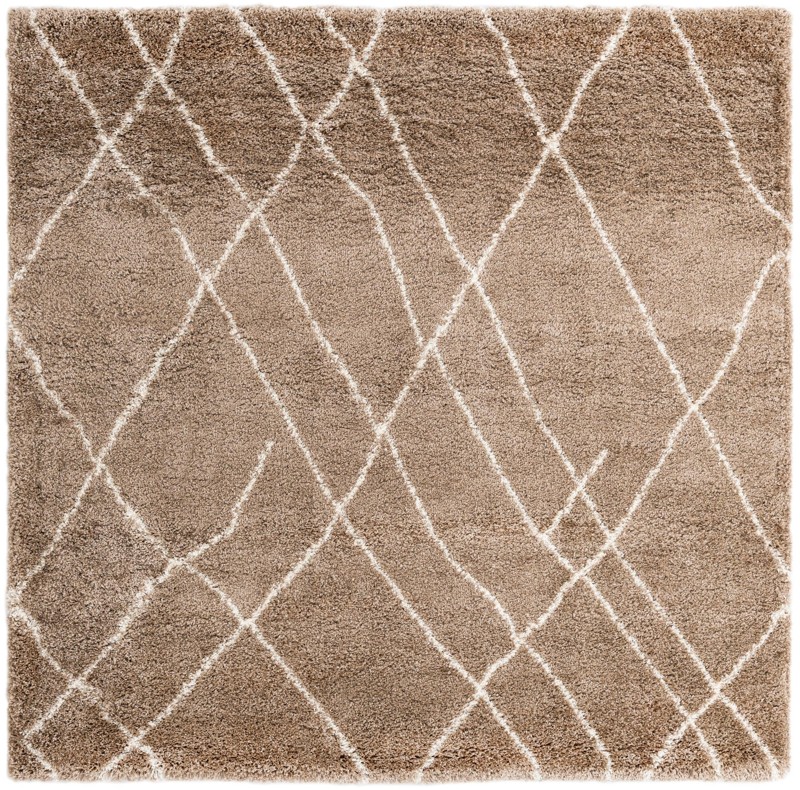7' 10 x 7' 10 Clearbrook · Diamond Shag Rug, khaki