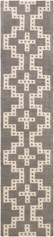 Earley · Geometric Wool Rug, gray and white